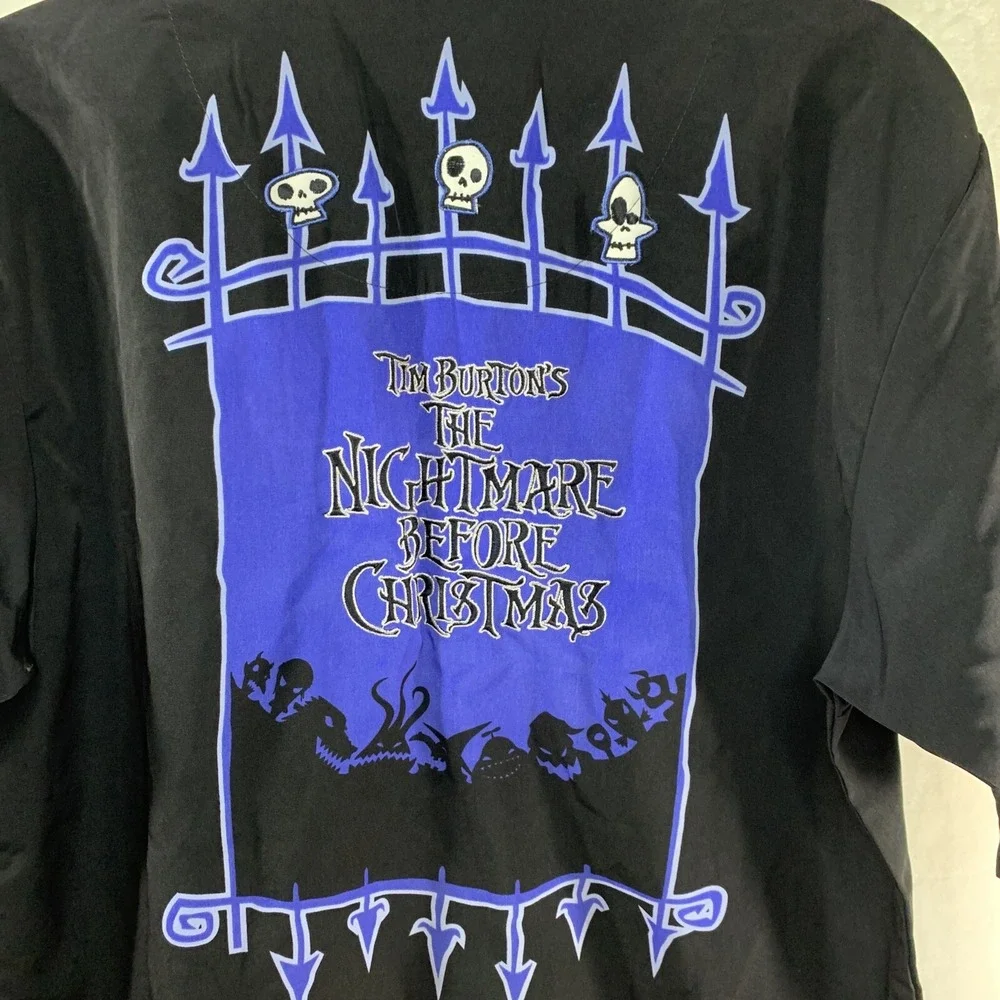 Tim Burton's Nightmare Before Christmas Men's Button Down Shirt Disney size S - Picture 9 of 14